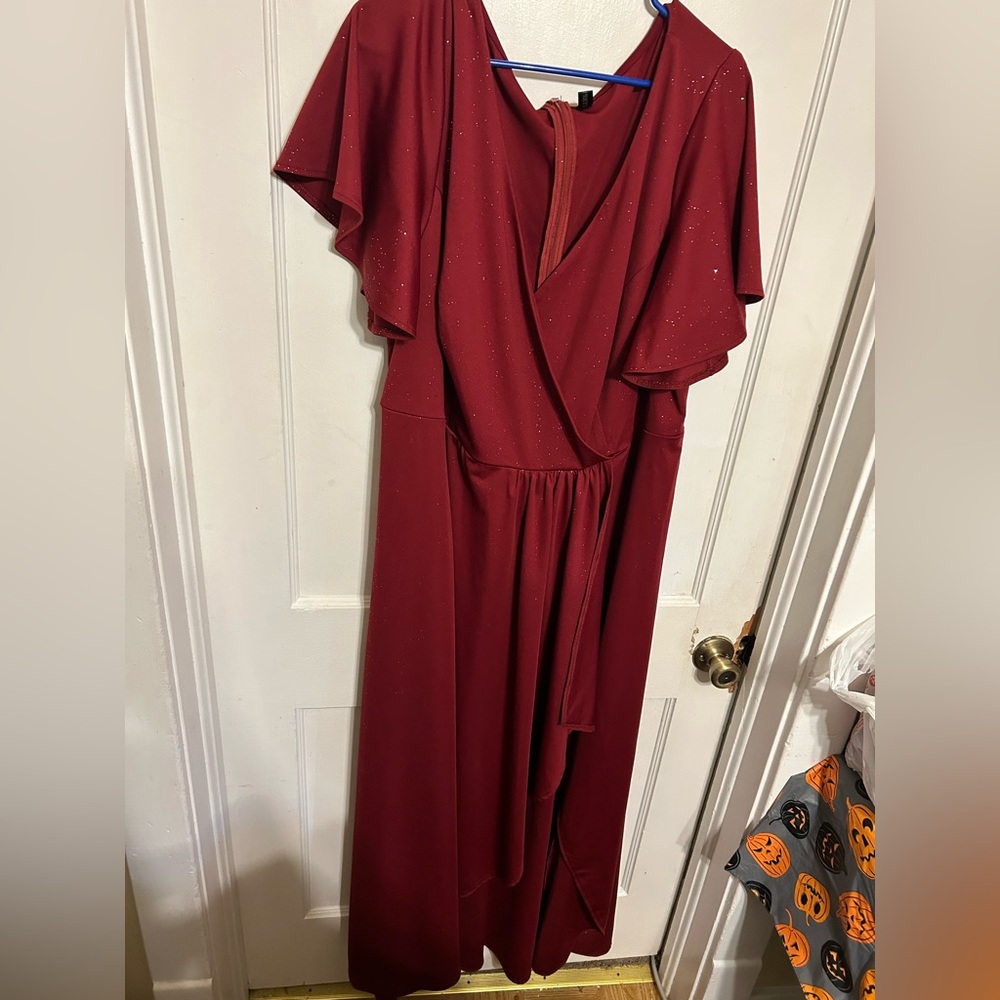 Red Dress Size 24 plus size red sparkly dress